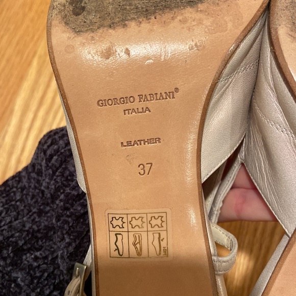 Giorgio Fabiano Leather Shiny Pink Slingback Heels - Picture 11 of 15